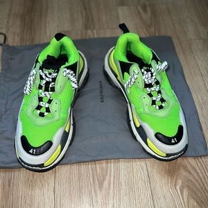 Balenciaga, size 41, Lime Green/white/black